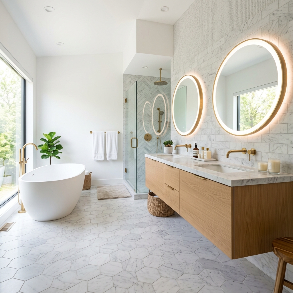 Modern Double Vanity Bathroom Transformation